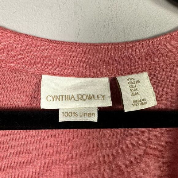 100% linen Lagenlook boho coastal open front cardigan mauve pink - Picture 3 of 5